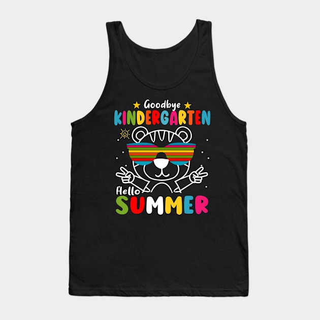 Goodbye kindergarten Graduation 2024 Hello Summer Tiger Tank Top by AngelGurro